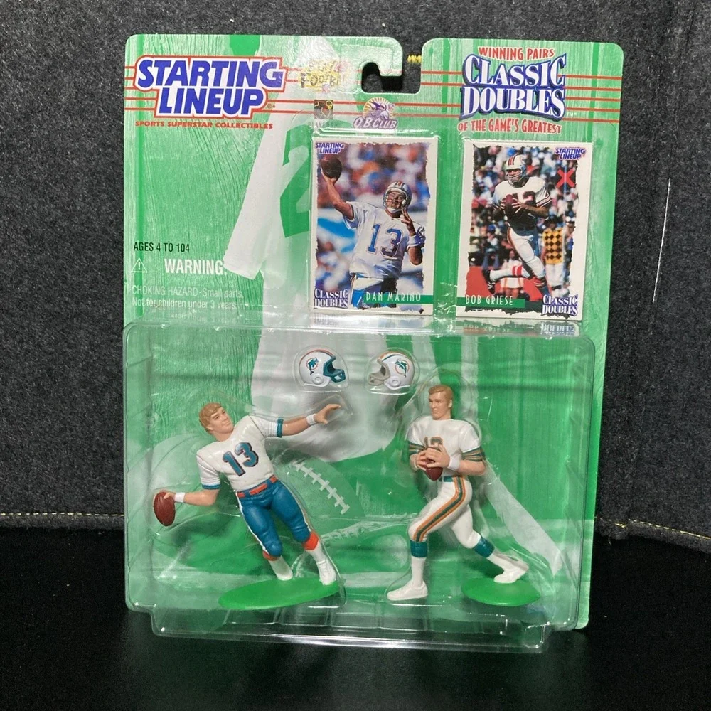 2 - 1997 Dan‎ Marino Starting Lineup Dolphins Bob Griese Classic Double NFL